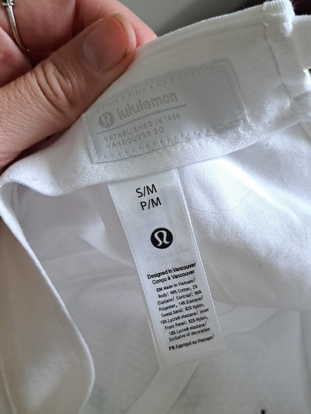 lululemon White S/M Athletic Cap with Logo (No Longer Sold Online) - Picture 6 of 10